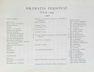 Souvenir of Becket by Alfred, Lord Tennyson; First Presented at the Lyceum Theatre, 6th Feb., 1893