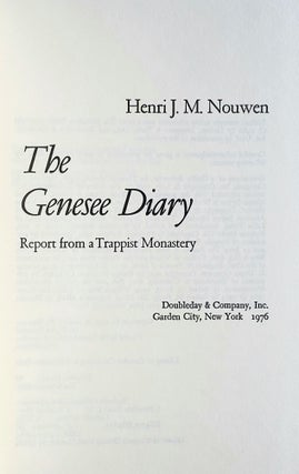 The Genesee Diary; Report from a Trappist Monastery