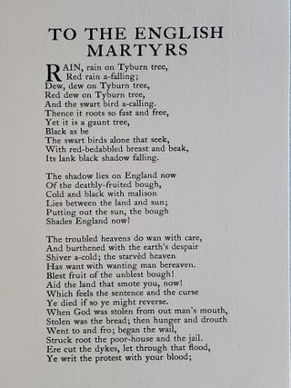 Ode to the English Martyrs