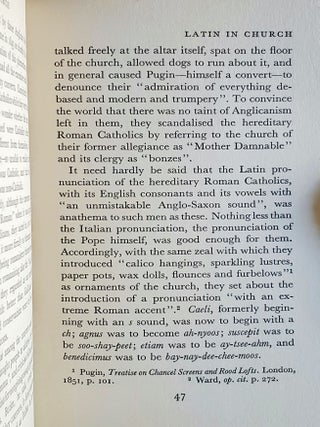 Latin in Church; Episodes in the History of its Pronunciation particularly in England