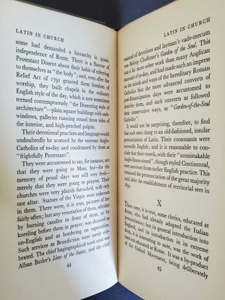 Latin in Church; Episodes in the History of its Pronunciation particularly in England