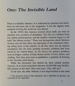 The Other America; Poverty in the United States