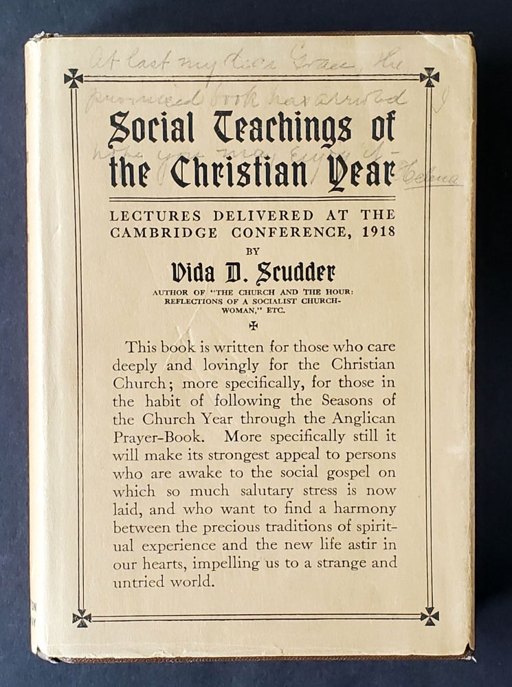 Item #1204 Social Teachings of the Christian Year; Lectures Delivered at the Cambridge Conference, 1918. Vida D. Scudder.