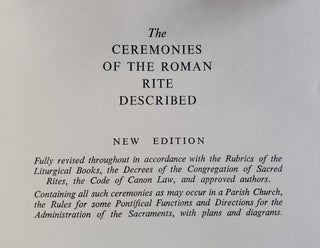 The Ceremonies of the Roman Rite Described