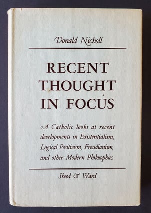 Item #1247 Recent Thoughts in Focus. Donald Nicholl
