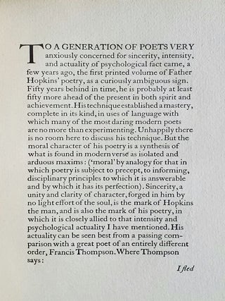 The Mind and Poetry of Gerard Manley Hopkins