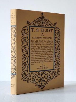 For Lancelot Andrewes; Essays on Style and Order