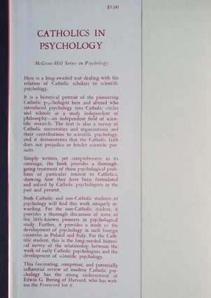 Catholics in Psychology; A Historical Survey