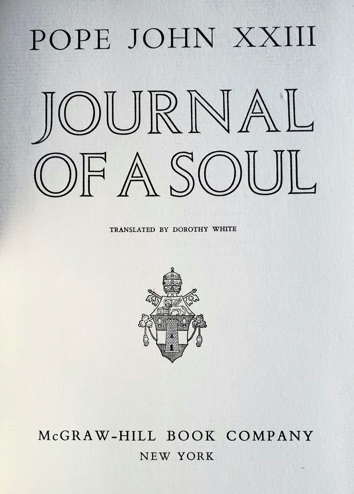 Item #1325 Journal of a Soul. Pope John XXIII.