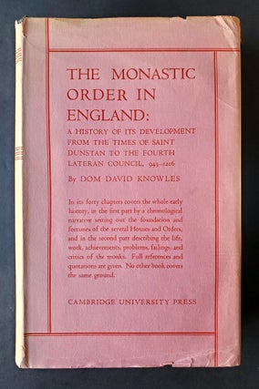 Item #1333 The Monastic Order in England; A History of its Development from the Times of St....