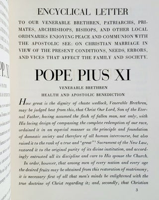 Pius XI on Christian Marriage; In the Original Latin with English Translation