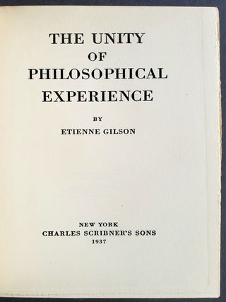 The Unity of Philosophical Experience