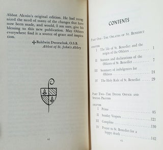 Manual for Oblates of St. Benedict; Prepared by monks of St. John's Abbey under the direction of the National Conference of Oblate Directors