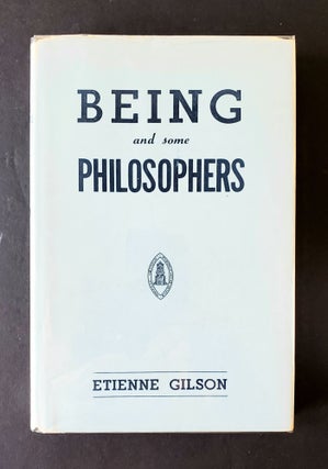 Item #1440 Being and Some Philosophers. Etienne Gilson