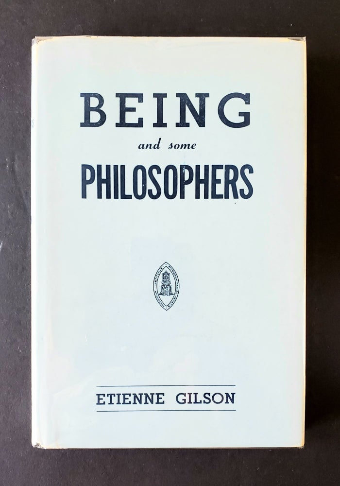 Item #1440 Being and Some Philosophers. Etienne Gilson.