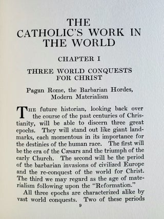 The Catholic's Work in the World; A Practical Solution of Religious and Social Problems To-Day
