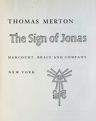 The Sign of Jonas; The Journal of Thomas Merton