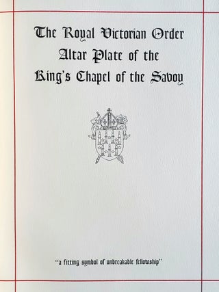 Altar Plate of the King's Chapel of the Savoy