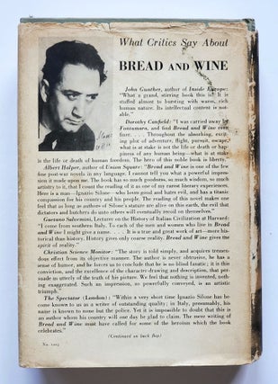 Bread and Wine; Translated from the Italian by Gwenda David and Eric Mosbacher