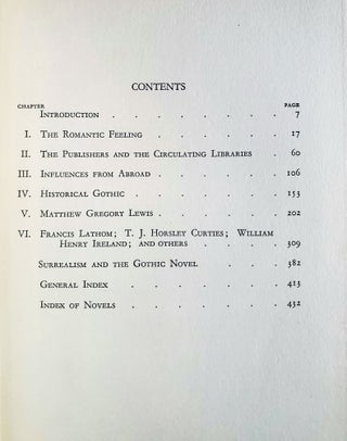 The Gothic Quest; A History of the Gothic Novel