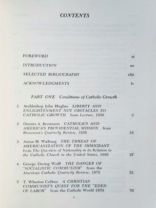 American Catholic Thought on Social Questions