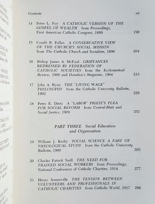 American Catholic Thought on Social Questions