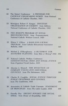 American Catholic Thought on Social Questions