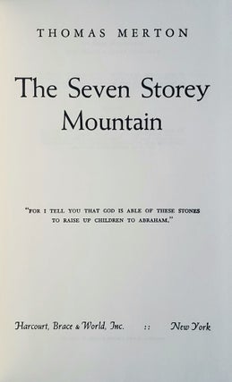 Item #1513 The Seven Storey Mountain. Thomas Merton