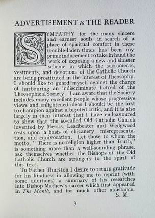 Some Fruits of Theosophy; The origins & purpose of the so-called Old Catholic Church disclosed by Stanley Morison
