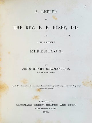 A Letter to the Rev. E.B. Pusey (with) A Letter to the Duke of Norfolk