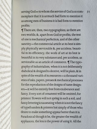 Typography; Printing & Piety: An essay on life and works in the England of 1931, & particularly Typography