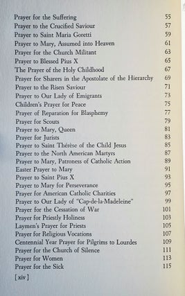 Prayers of Pope Pius XII; Translated from the Italian by the Rev. Martin W. Schoenberg, O.S.C.