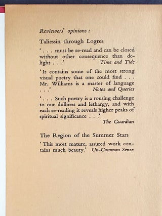 Taliessin Through Logres / The Region of the Summer Stars