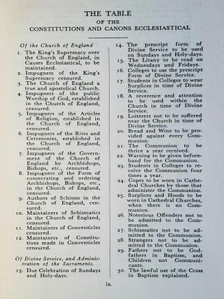 Constitutions and Canons Ecclesiastical; Latin and English
