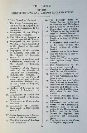 Constitutions and Canons Ecclesiastical; Latin and English