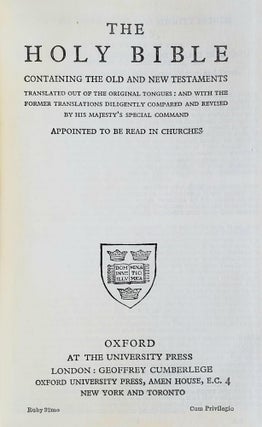 The Oxford Miniature Coronation Bible; Containing the Old and New Testaments Translated out of the Original Tongues
