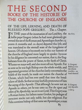 The History of the Church of Englande; Compiled by Venerable Bede Englishman