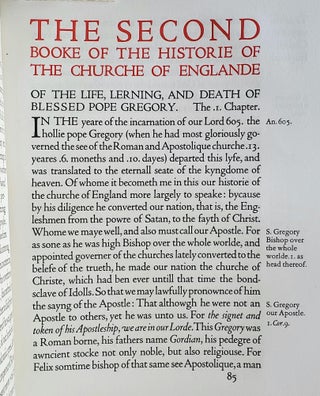 The History of the Church of Englande; Compiled by Venerable Bede Englishman