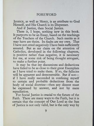 The Sun of Justice; An Essay on the Social Teaching of the Catholic Church