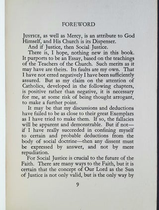 The Sun of Justice; An Essay on the Social Teaching of the Catholic Church