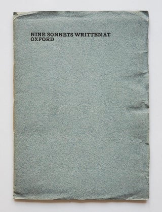 Nine Sonnets Written at Oxford