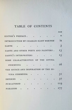 Comments of John Ruskin on the Divina Commedia; With an Introduction by Charles Eliot Norton