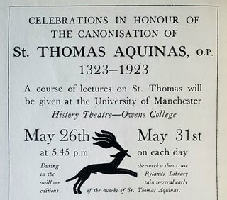 Saint Thomas Aquinas; Being Papers Read at the Celebration of the Sixth Centenary of the Canonization