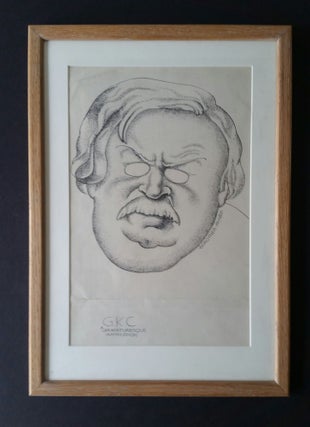 Item #639 Illustrated Portrait of Gilbert Keith Chesterton. Dorothea artist Braby