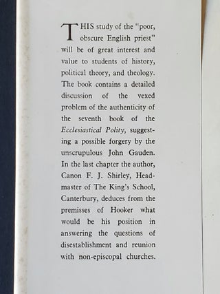 Richard Hooker and Contemporary Political Ideas