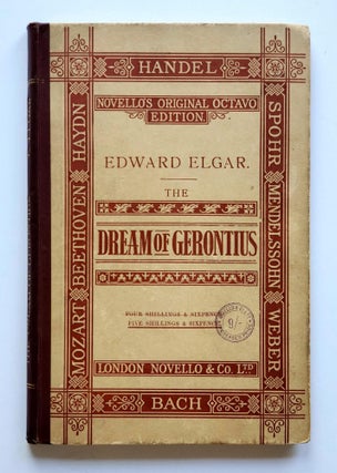 Item #869 The Dream of Gerontius by Cardinal Newman; Set to Music for Mezzo-Soprano, Tenor, and...